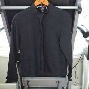 Eileen Fisher zip up black spring fall jacket S